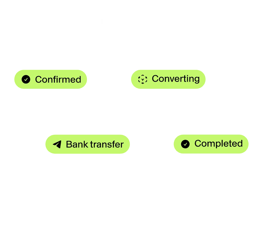 Withdrawal status from requested to completed